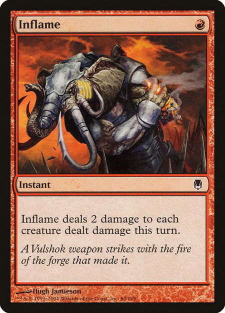 Inflame - Darksteel Magic: The Gathering trading card