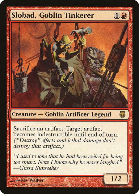 Slobad, Goblin Tinkerer - Darksteel Magic: The Gathering trading card