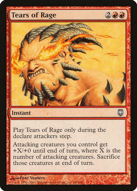 Tears of Rage - Darksteel Magic: The Gathering trading card
