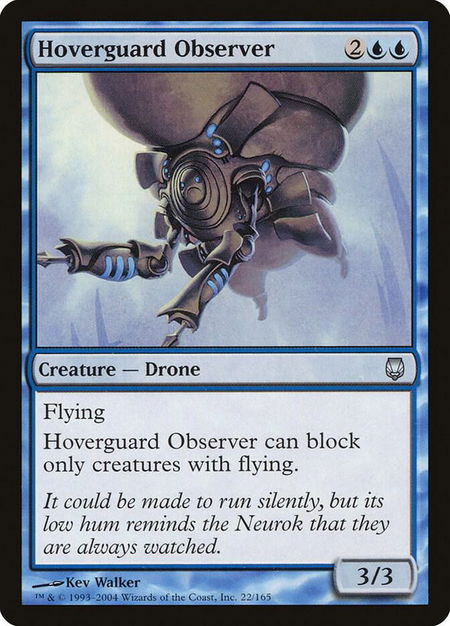 Hoverguard Observer trading card from Darksteel Hoverguard Observer - Darksteel Magic: The Gathering trading card