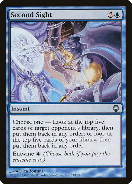 Second Sight trading card from Darksteel Second Sight - Darksteel Magic: The Gathering trading card