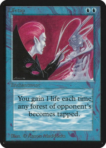 Lifetap trading card from Alpha Edition Lifetap - Alpha Edition Magic: The Gathering trading card