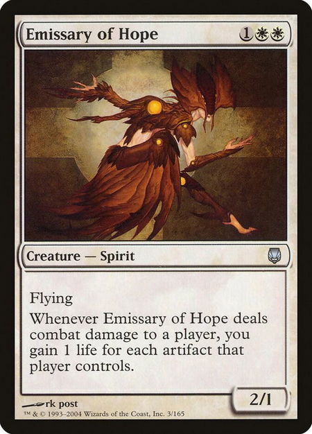 Emissary of Hope - Darksteel Magic: The Gathering trading card