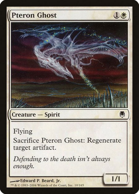 Pteron Ghost trading card from Darksteel Pteron Ghost - Darksteel Magic: The Gathering trading card