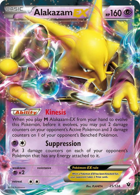 Alakazam EX - XY - Fates Collide Pokémon trading card