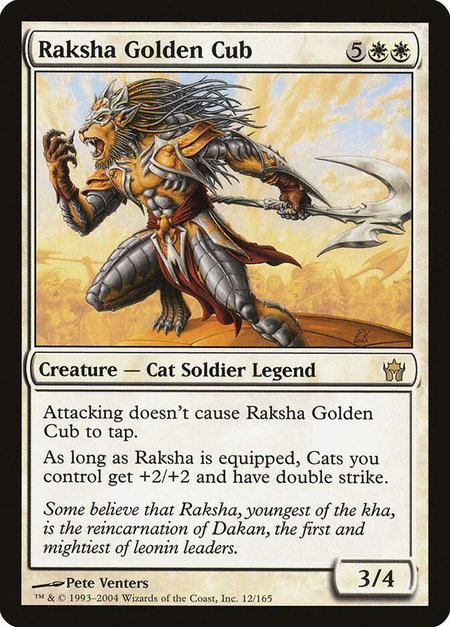 Raksha Golden Cub - Fifth Dawn Magic: The Gathering trading card