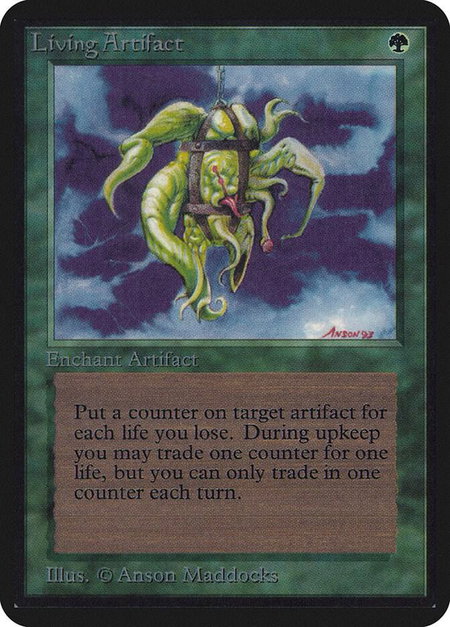 Living Artifact - Alpha Edition Magic: The Gathering trading card