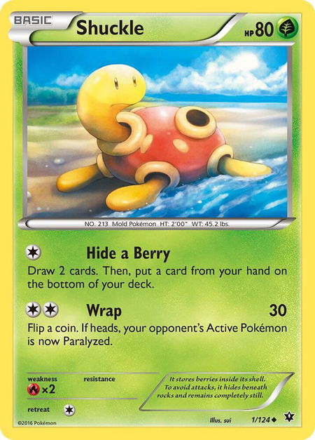 Shuckle - XY - Fates Collide Pokémon trading card