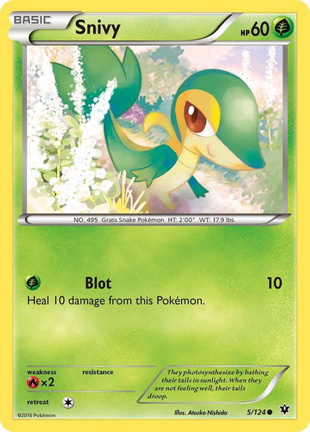 Snivy - XY - Fates Collide Pokémon trading card