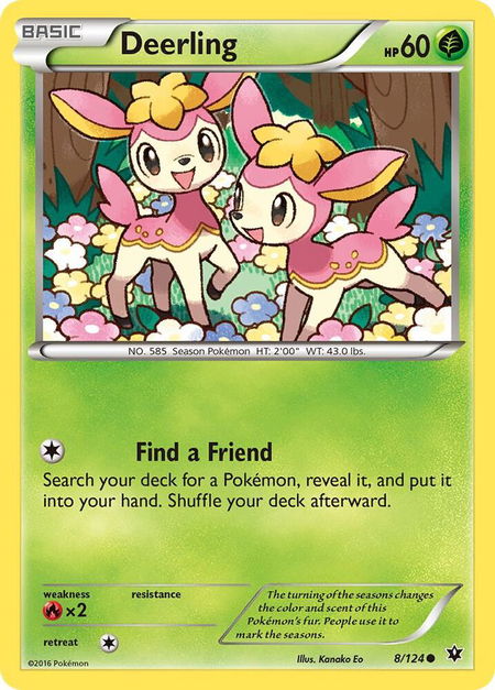Deerling - XY - Fates Collide Pokémon trading card