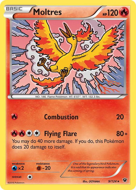 Moltres - XY - Fates Collide Pokémon trading card
