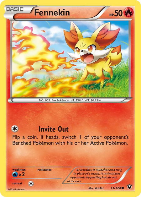 Fennekin (11) - XY - Fates Collide Pokémon trading card