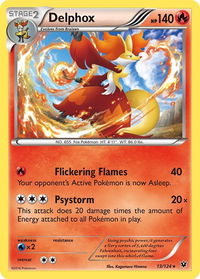 Delphox - XY - Fates Collide (FCO) #13/124 - Holo Rare Pokémon Trading Card