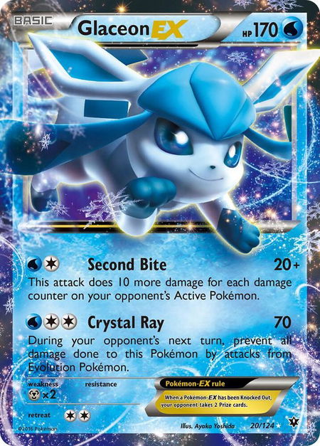 Glaceon EX - XY - Fates Collide Pokémon trading card