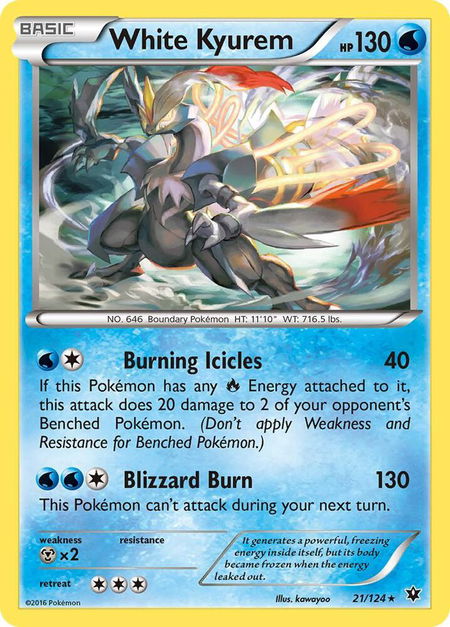 White Kyurem - XY - Fates Collide Pokémon trading card