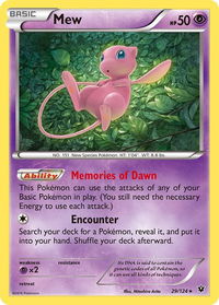 Mew - XY - Fates Collide (FCO) #29/124 - Holo Rare Pokémon Trading Card
