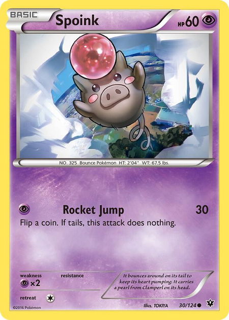 Spoink - XY - Fates Collide Pokémon trading card