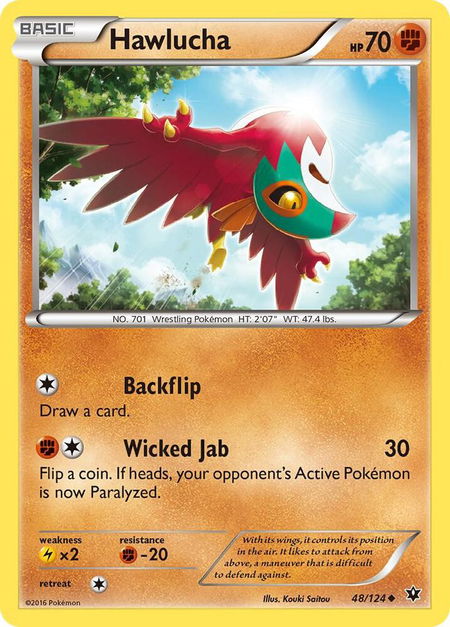 Hawlucha - XY - Fates Collide Pokémon trading card