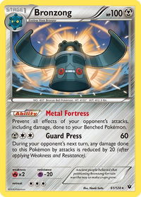 Bronzong - XY - Fates Collide (FCO) #61/124 - Rare Pokémon Trading Card