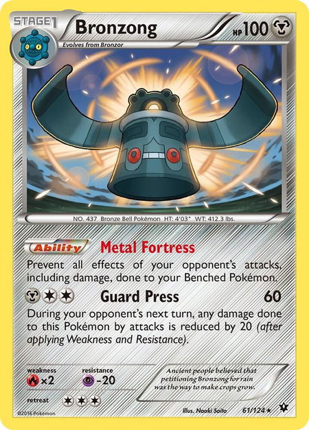 Bronzong - XY - Fates Collide Pokémon trading card