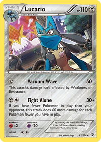Lucario (63) - XY - Fates Collide (FCO) #63/124 - Holo Rare Pokémon Trading Card