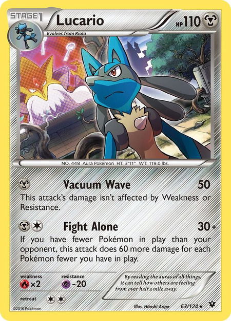 Lucario (63) - XY - Fates Collide Pokémon trading card