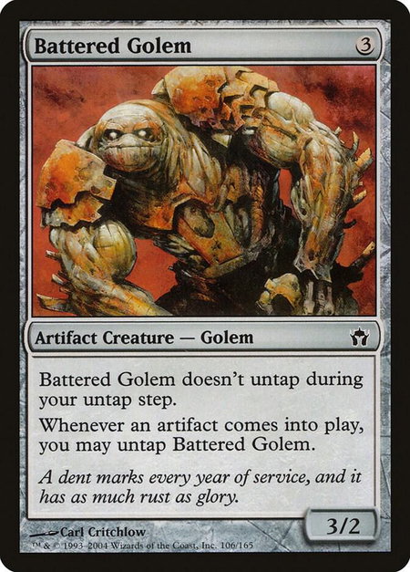 Battered Golem trading card from Fifth Dawn Battered Golem - Fifth Dawn Magic: The Gathering trading card