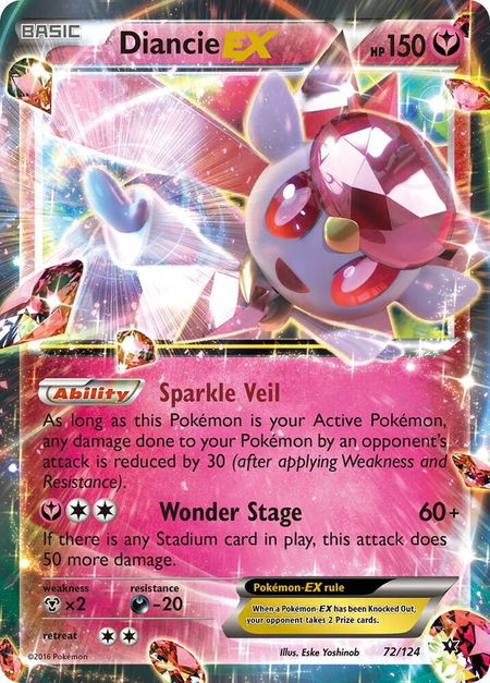 Diancie EX - XY - Fates Collide Pokémon trading card