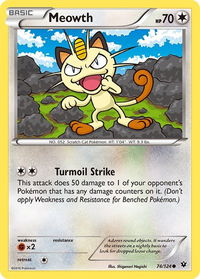 Meowth - XY - Fates Collide (FCO) #74/124 - Common Pokémon Trading Card