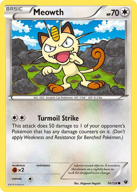 Meowth - XY - Fates Collide Pokémon trading card