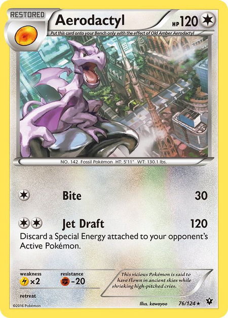 Aerodactyl - XY - Fates Collide Pokémon trading card