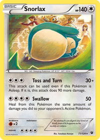 Snorlax - XY - Fates Collide (FCO) #77/124 - Rare Pokémon Trading Card
