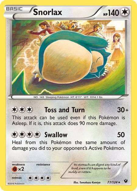Snorlax - XY - Fates Collide Pokémon trading card
