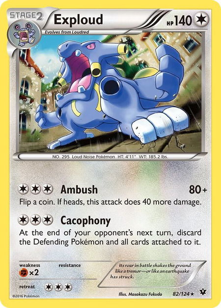 Exploud - XY - Fates Collide Pokémon trading card