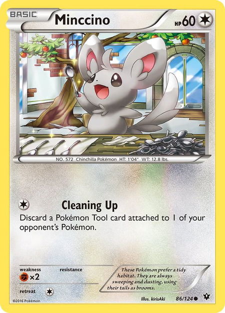 Minccino (86) - XY - Fates Collide Pokémon trading card