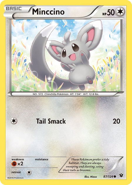 Minccino (87) - XY - Fates Collide Pokémon trading card