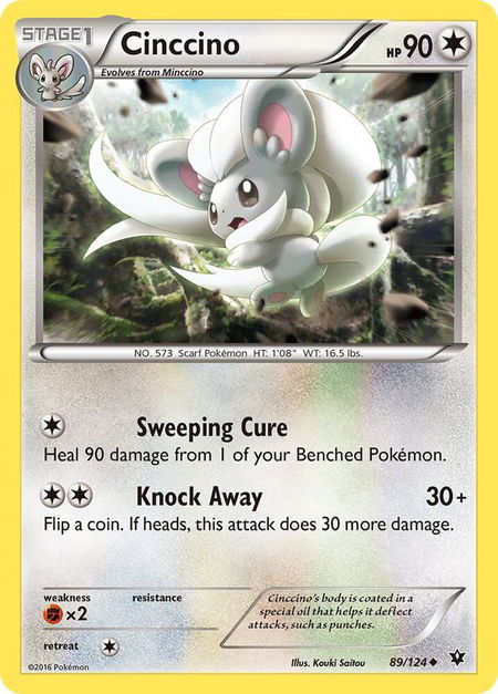 Cinccino (89) - XY - Fates Collide Pokémon trading card