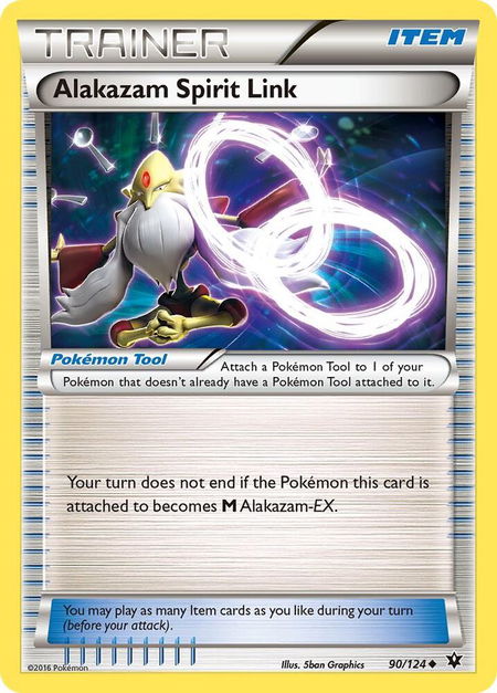 Alakazam Spirit Link - XY - Fates Collide Pokémon trading card