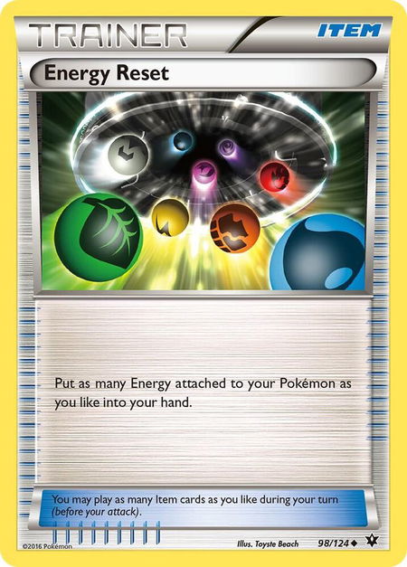 Energy Reset - XY - Fates Collide Pokémon trading card