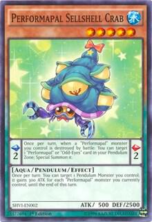 Performapal Sellshell Crab - Shining Victories YuGiOh trading card