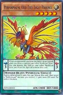 Performapal Odd-Eyes Light Phoenix trading card from Shining Victories Performapal Odd-Eyes Light Phoenix - Shining Victories YuGiOh trading card