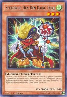 Speedroid Den-Den Daiko Duke trading card from Shining Victories Speedroid Den-Den Daiko Duke - Shining Victories YuGiOh trading card