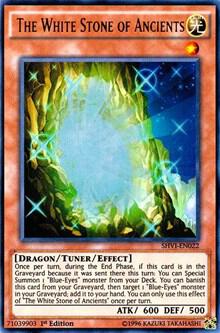 The White Stone of Ancients - Shining Victories YuGiOh trading card