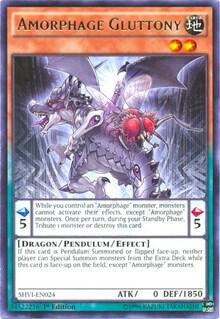 Amorphage Gluttony - Shining Victories YuGiOh trading card