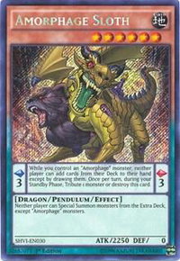 Amorphage Sloth - Shining Victories (SHVI) #SHVI-EN030 - Secret Rare YuGiOh Trading Card