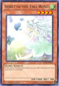Spirit of the Fall Wind - Shining Victories (SHVI) #SHVI-EN039 - Rare YuGiOh Trading Card