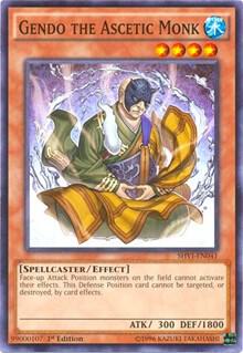 Gendo the Ascetic Monk trading card from Shining Victories Gendo the Ascetic Monk - Shining Victories YuGiOh trading card