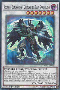 Assault Blackwing - Chidori the Rain Sprinkling - Shining Victories (SHVI) #SHVI-EN051 - Super Rare YuGiOh Trading Card