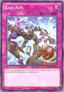 Bad Aim trading card from Shining Victories Bad Aim - Shining Victories YuGiOh trading card