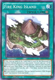 Fire King Island trading card from Shining Victories Fire King Island - Shining Victories YuGiOh trading card